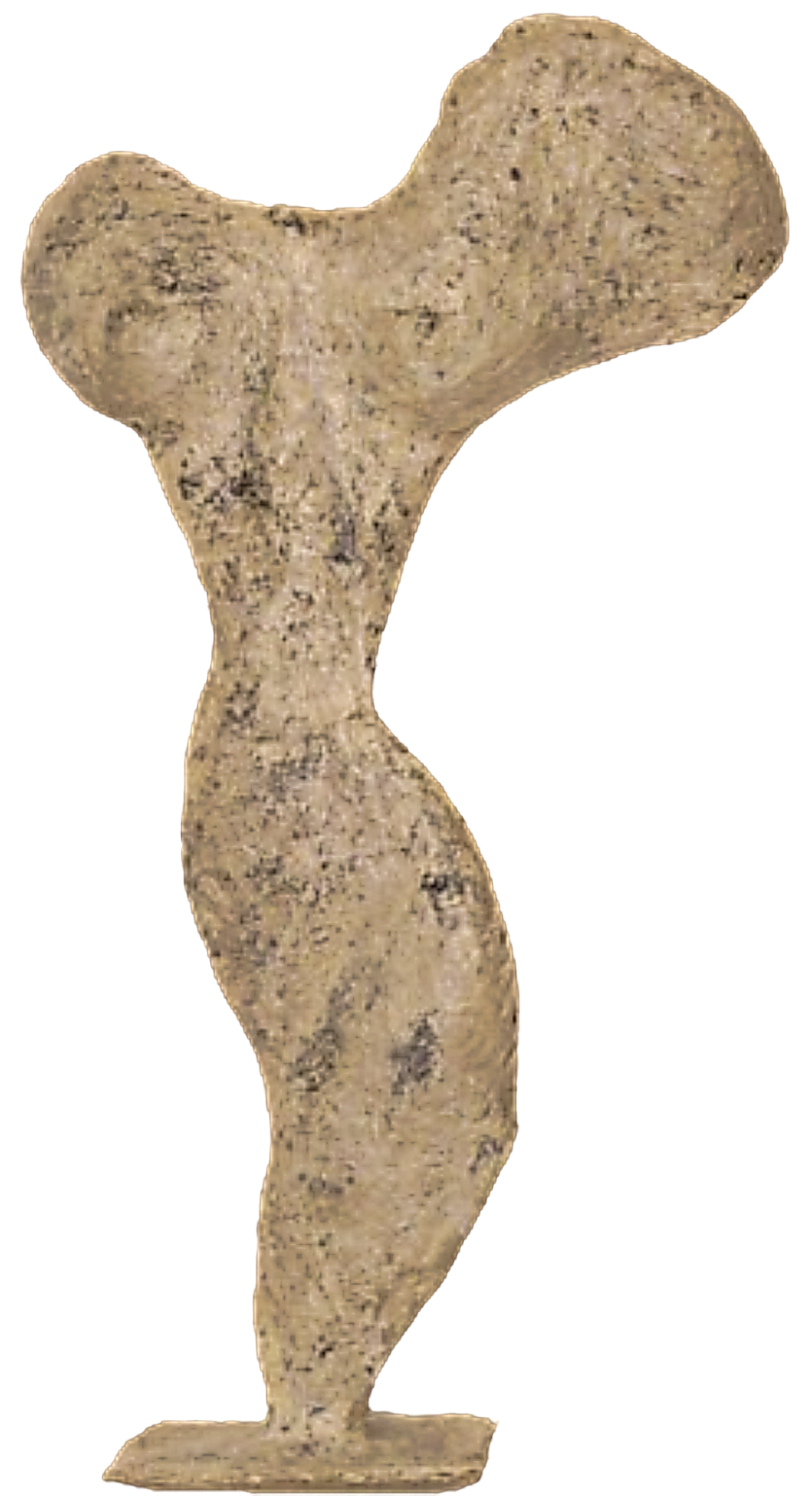 Cassandre, sculpture n°139 en papier mâché, représente un buste féminin. Mesure 60cm de hauteur, patine acrylique aspect pierre